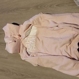 Light pink hooded sweatshirt, North Face size L